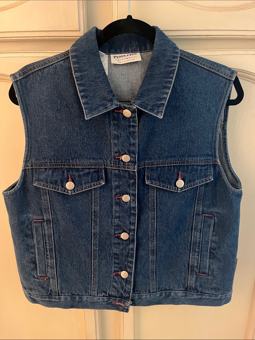 Pendleton Blue Denim Sleeveless Vest